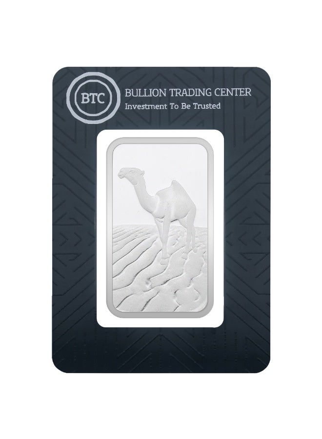 سبيكة فضة كاميل وزنها 50 غراماً من البيتكوين، نقاء 999.0 (مع فاتورة)